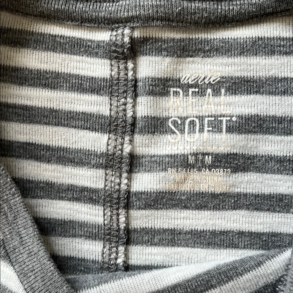 aerie Striped Long Sleeve Tee in Gray and White - Picture 2 of 5